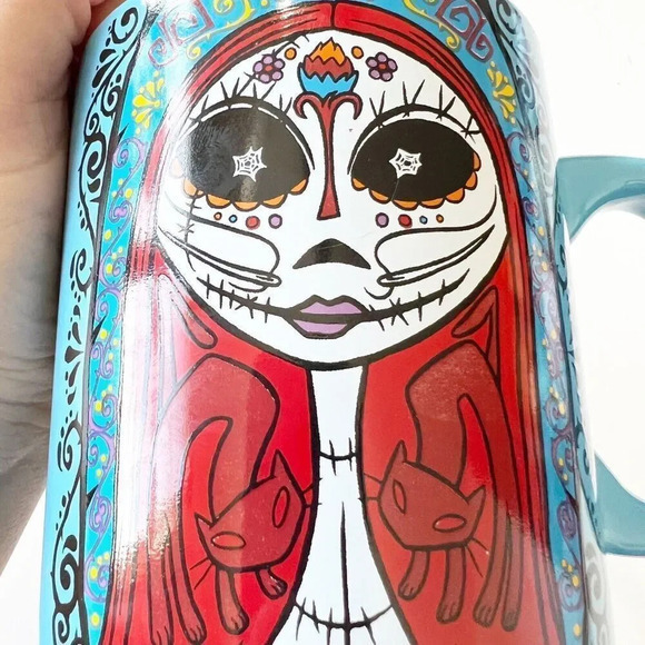 The Nightmare Before Christmas Sally Sugar Skull Day of Dead Coffee Cup Mug NEW - Picture 8 of 8